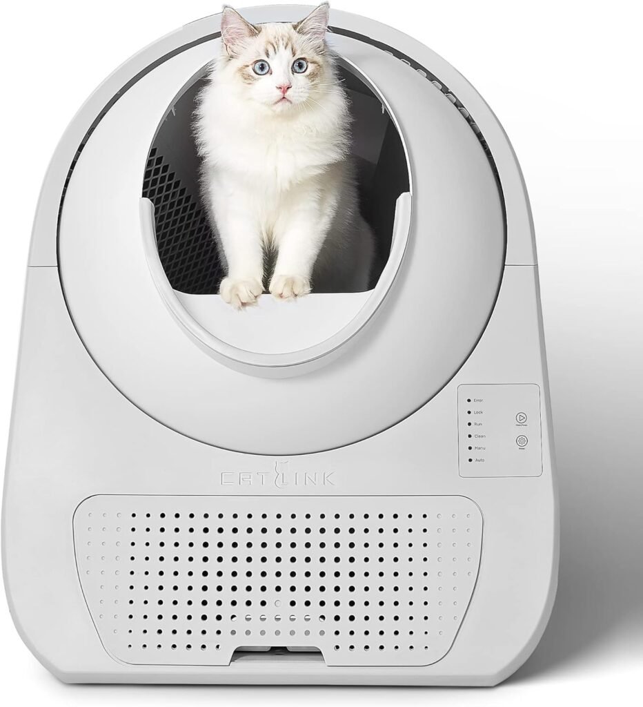 CATLINK Self Cleaning Cat Litter Box, Automatic Cat Litter Box, Double Odor Removal, Cat Robot Litter Box for Cats from 3.5 pounds to 22 pounds (Young Version)