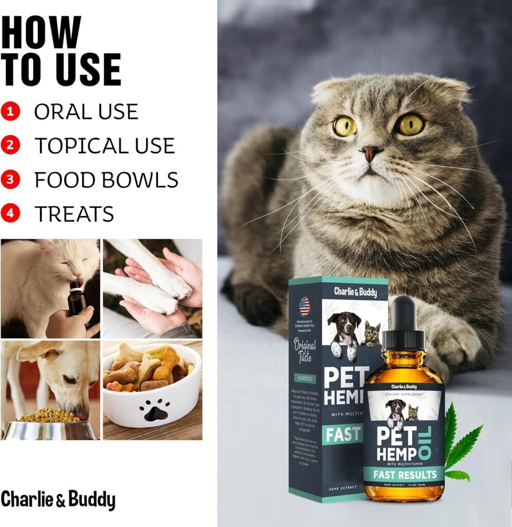 Charlie  Buddy Hеmp Оil for Dogs Cats - Helps Pets with Аnxiеty, Pаin, Strеss, Slееp, Аrthritis, Sеizures Rеlief - Нiр Jоint Hеalth - Cаlming Trеats