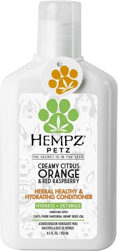 Hempz Petz Dog Conditioner, Creamy Citrus Orange  Red Raspberry, 8.5 fl.oz. - Dog Grooming Supplies