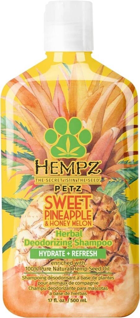 HEMPZ PETZ Dog Shampoo Wash - Sweet Pineapple  Honey Melon - Pet Limited Edition Hypoallergenic, Moisturizing for Itch Relief for Dry, Sensitive  Allergy Prone Skin - 17 fl oz