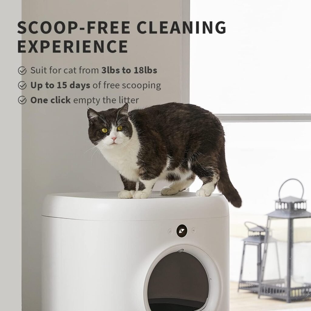 PETKIT PuraX Self-Cleaning Litter Box, Scooping Free and Automatic for Multiple Cats with Mat, xSecure/Odor Removal/APP Control