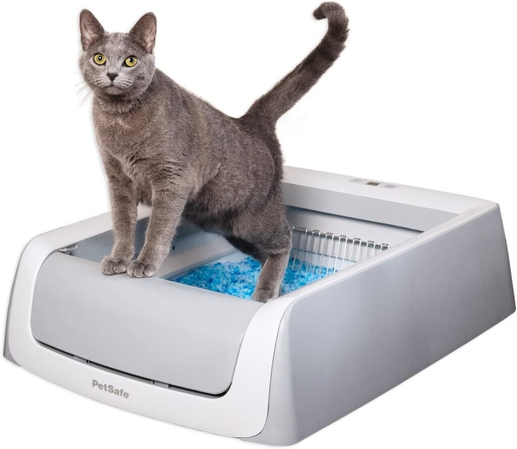 PetSafe ScoopFree Complete Plus Self-Cleaning Cat Litterbox - Hands-No Cleanup With Disposable Crystal Tray - Less Tracking, Better Odor Control - Includes Disposable Tray