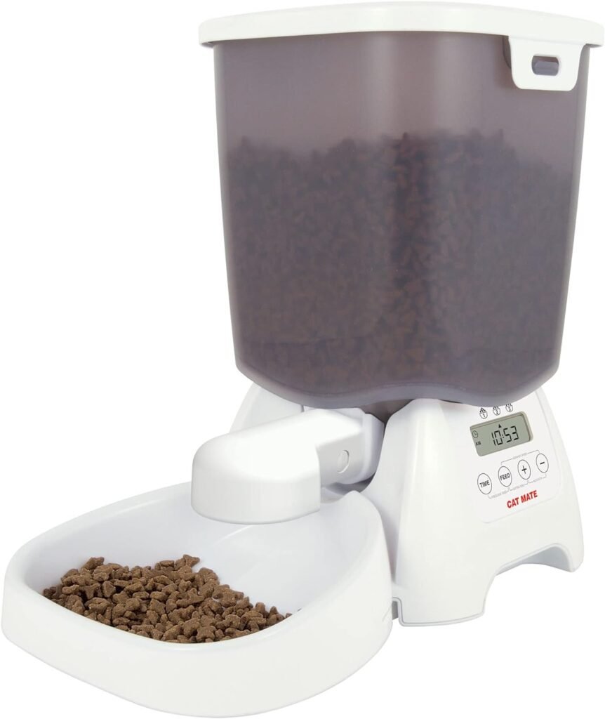 Cat Mate C3000 Automatic Dry Food 3-Meal Feeder, BPA Free for Cats  Small Dogs