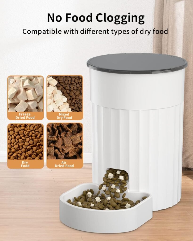 PAPIFEED Automatic Cat Feeders with APP: WiFi Pet Smart Dry Food Dispenser with Alexa  Scene Missions,Timed Auto Pet Feeder for Cats, Rabbits  Small Dogs Up to 10 Meals Per Day (12Cup/3L)
