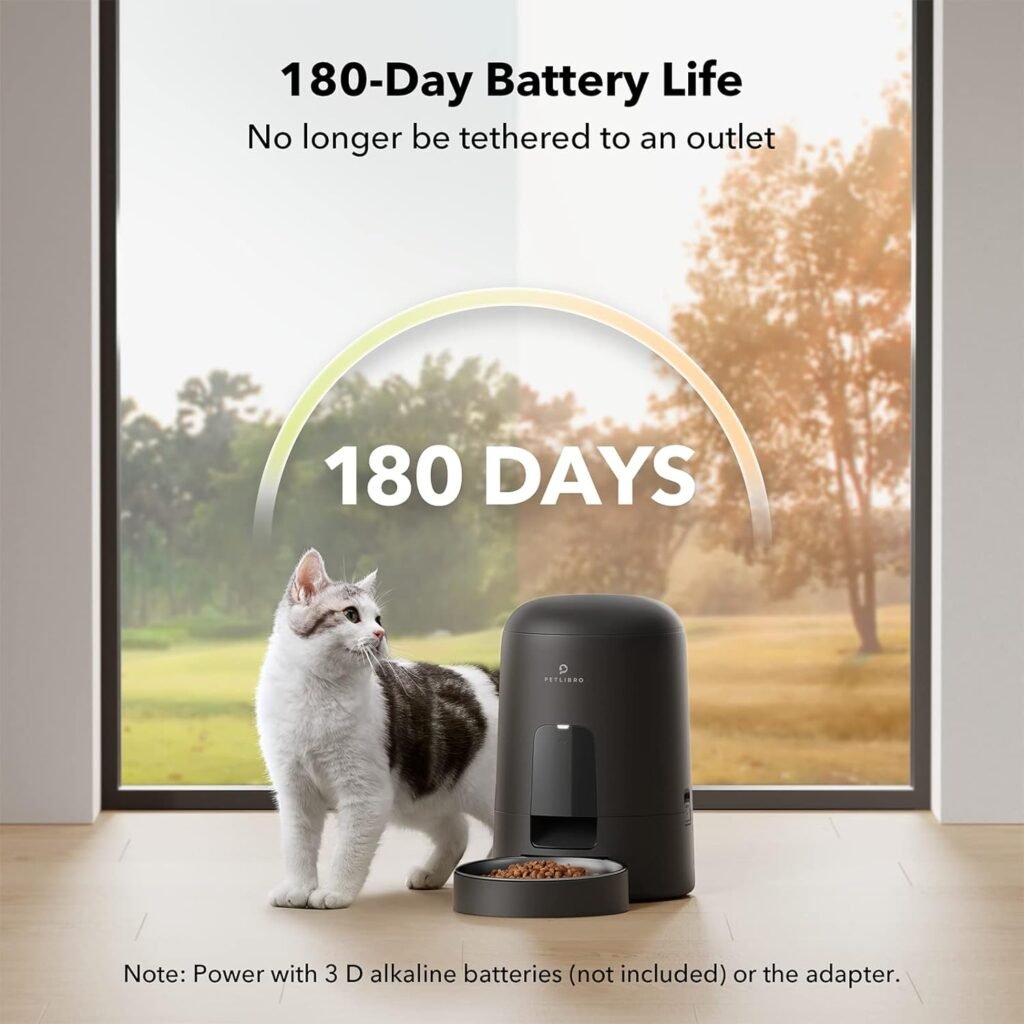 PETLIBRO Automatic Cat Feeder, Automatic Cat Food Dispenser Battery-Operated with 180-Day Battery Life, AIR Pet Feeder for Cat  Dog, Timed Cat Feeder Program 1-6 Meals Control, 2L Auto Cat Feeder