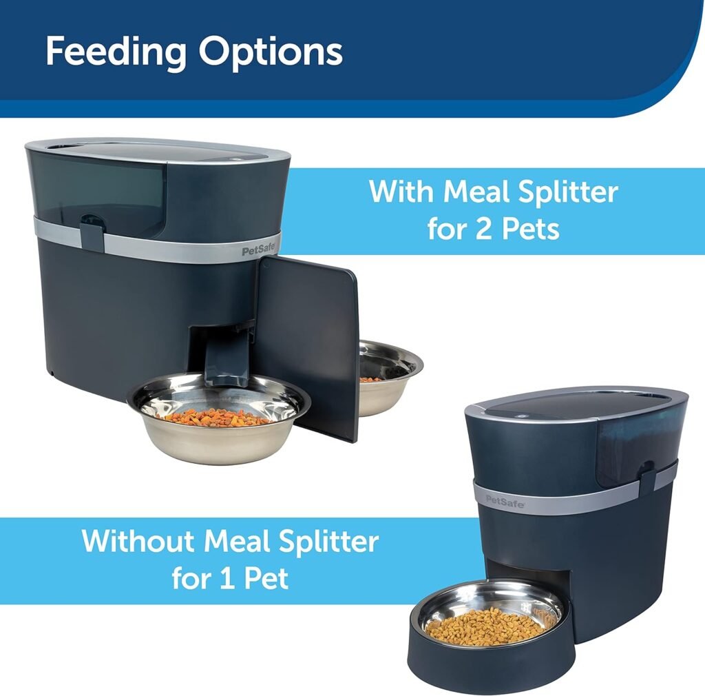 PetSafe Smart Feed - Electronic Pet Feeder for Cats  Dogs - 6L/24 Cup Capacity - Programmable Mealtimes - Alexa, Apple  Android Compatible - Backup Batteries Ensure Meal Delivery During Power Outage